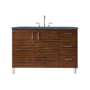 James Martin Metropolitan 48" Single Vanity American Walnut with 3 cm Charcoal Soapstone Quartz Top 850-V48-AWT-3CSP