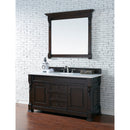 James Martin Brookfield 60" Burnished Mahogany Single Vanity with 3 cm Classic White Quartz Top 147-114-5361-3CLW