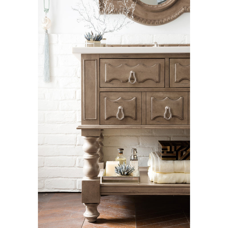 James Martin Castilian 36" Single Vanity Empire Gray with 3 cm Arctic Fall Solid Surface Top 160-V36-EG-3AF