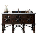 James Martin Balmoral 60" Antique Walnut Single Vanity with 3 cm Carrara Marble Top 150-V60S-ANW-3CAR