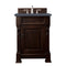 James Martin Brookfield 26" Burnished Mahogany Single Vanity with 3 cm Charcoal Soapstone Quartz Top 147-114-V26-BNM-3CSP