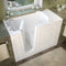 MediTub Walk-In 26" x 53" Left Drain White Whirlpool and Air Jetted Walk-In Bathtub