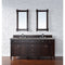 James Martin Brittany 72" Burnished Mahogany Double Vanity with 3 cm Gray Expo Quartz Top 650-V72-BNM-3GEX