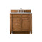 James Martin Bristol 36" Single Vanity Saddle Brown with 3 cm Arctic Fall Solid Surface Top 157-V36-SBR-3AF