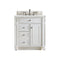 James Martin Bristol 30" Single Vanity Bright White with 3 cm Ethereal Noctis Quartz Top 157-V30-BW-3ENC