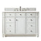 James Martin Bristol 48" Single Vanity Bright White with 3 cm Classic White Quartz Top 157-V48-BW-3CLW