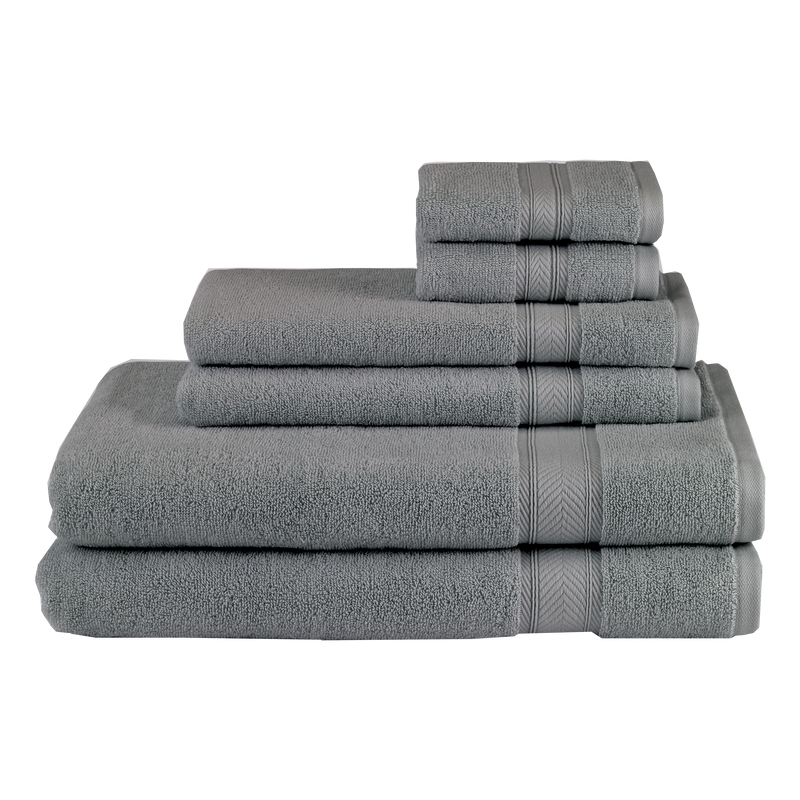 Avanti Towels 6 Piece Platinum Solid Towel Set Avanti Splendor 6 Piece Towel Set 060756 PLA