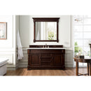 James Martin Brookfield 60" Burnished Mahogany Single Vanity with 3 cm Eternal Serena Quartz Top 147-114-5361-3ESR