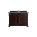 James Martin Brookfield 48" Burnished Mahogany Single Vanity with 3 cm Cala Blue Quartz Top 147-114-5266-3CBL