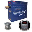 SteamSpa Oasis 9 KW QuickStart Acu-Steam Bath Generator Package in Brushed Nickel