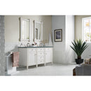 James Martin Brittany 60" Bright White Double Vanity with 3 cm Cala Blue Quartz Top 650-V60D-BW-3CBL