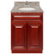 Cherry Bathroom Vanity 24", Burlywood Granite Top, Faucet LB5B BU254-24CH-5B