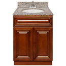 Brown Bathroom Vanity 24", Burlywood Granite Top, Faucet LB5B BU254-24GN-5B