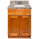 Brown Bathroom Vanity 24", Burlywood Granite Top, Faucet LB3B BU254-24NP-3B