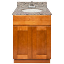 Brown Bathroom Vanity 24", Burlywood Granite Top, Faucet LB5B BU254-24NP-5B