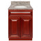 Cherry Bathroom Vanity 24", Burlywood Granite Top, Faucet LB4B BU258-24CH-4B