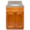 Brown Bathroom Vanity 24", Burlywood Granite Top, Faucet LB4B BU258-24NP-4B