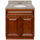 Brown Bathroom Vanity 30", Burlywood Granite Top, Faucet LB3B BU314-30GN-3B