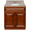 Brown Bathroom Vanity 30", Burlywood Granite Top, Faucet LB3B BU314-30GN-3B