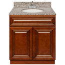 Brown Bathroom Vanity 30", Burlywood Granite Top, Faucet LB5B BU314-30GN-5B