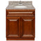 Brown Bathroom Vanity 30", Burlywood Granite Top, Faucet LB5B BU314-30GN-5B