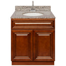 Brown Bathroom Vanity 30", Burlywood Granite Top, Faucet LB6B BU314-30GN-6B