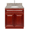 Cherry Bathroom Vanity 30", Burlywood Granite Top, Faucet LB7B BU318-30CH-7B