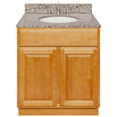 Brown Bathroom Vanity 30", Burlywood Granite Top, Faucet LB4B BU318-30RC-4B