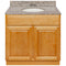 Brown Bathroom Vanity 36", Burlywood Granite Top, Faucet LB3B BU374-36RC-3B