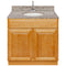 Brown Bathroom Vanity 36", Burlywood Granite Top, Faucet LB6B BU374-36RC-6B