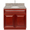 Cherry Bathroom Vanity 36", Burlywood Granite Top, Faucet LB7B BU378-36CH-7B