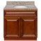 Brown Bathroom Vanity 36", Burlywood Granite Top, Faucet LB4B BU378-36GN-4B