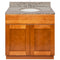 Brown Bathroom Vanity 36", Burlywood Granite Top, Faucet LB4B BU378-36NP-4B