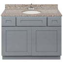 Cherry Bathroom Vanity 42", Burlywood Granite Top, Faucet LB5B BU434-42CG-5B