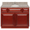 Cherry Bathroom Vanity 42", Burlywood Granite Top, Faucet LB5B BU434-42CH-5B