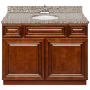 Brown Bathroom Vanity 42", Burlywood Granite Top, Faucet LB5B BU434-42GN-5B