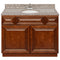 Brown Bathroom Vanity 42", Burlywood Granite Top, Faucet LB5B BU434-42GN-5B