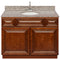 Brown Bathroom Vanity 42", Burlywood Granite Top, Faucet LB6B BU434-42GN-6B