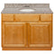 Brown Bathroom Vanity 42", Burlywood Granite Top, Faucet LB3B BU434-42RC-3B