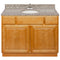 Brown Bathroom Vanity 42", Burlywood Granite Top, Faucet LB5B BU434-42RC-5B