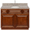 Brown Bathroom Vanity 42", Burlywood Granite Top, Faucet LB7B BU438-42GN-7B