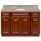 Brown Bathroom Vanity 48", Burlywood Granite Top, Faucet LB5B BU494-48GN-5B