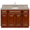 Brown Bathroom Vanity 48", Burlywood Granite Top, Faucet LB7B BU498-48GN-7B