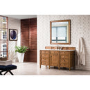 James Martin Brittany 60" Saddle Brown Single Vanity with 3 cm Classic White Quartz Top 650-V60S-SBR-3CLW