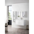 James Martin Milan 35.4" Single Vanity Cabinet Glossy White with Glossy White Composite Top 801V35.4GWGW