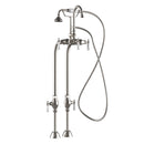 Cambridge Plumbing Clawfoot Tub Freestanding Gooseneck Faucet Hand Held Shower Combo BN