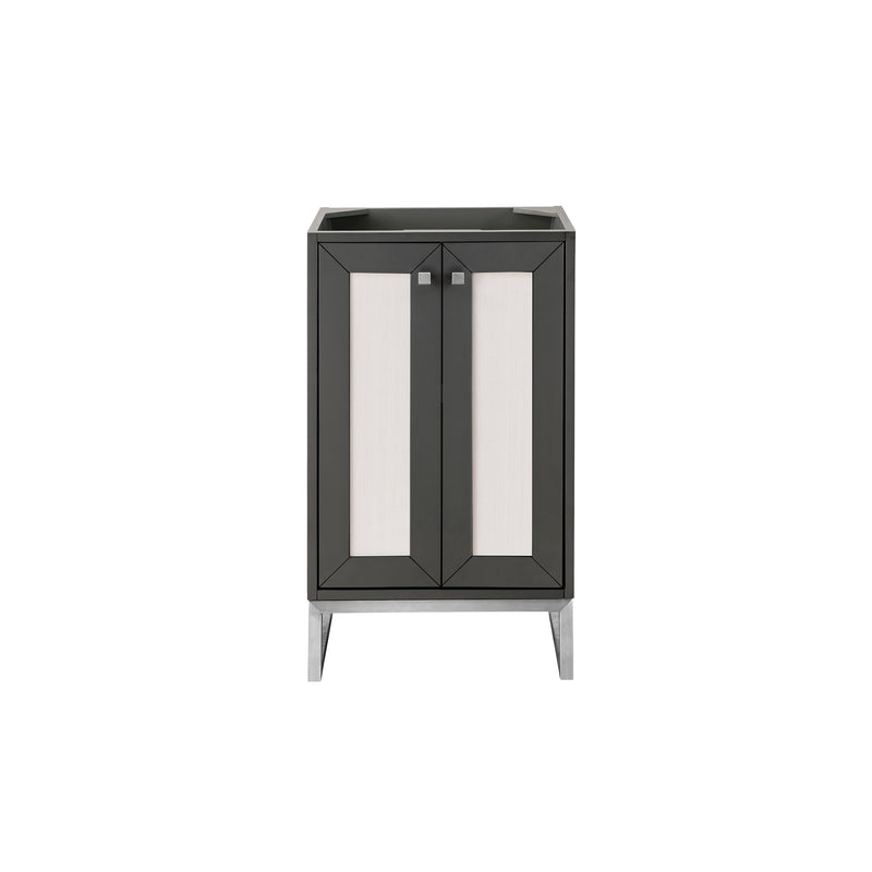 James Martin Chianti 20" Single Vanity Cabinet Mineral Gray Brushed Nickel E303-V20-MG-BNK