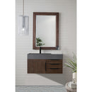 James Martin Mercer Island 36" Single Vanity Coffee Oak Matte Black with Dusk Gray Glossy Composite Top 389-V36-CFO-MB-DGG