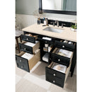 James Martin Brittany 48" Black Onyx Single Vanity with 3 cm Eternal Marfil Quartz Top 650-V48-BKO-3EMR