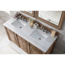 James Martin Bristol 60" Double Vanity Whitewashed Walnut with 3 cm Arctic Fall Solid Surface Top 157-V60D-WW-3AF